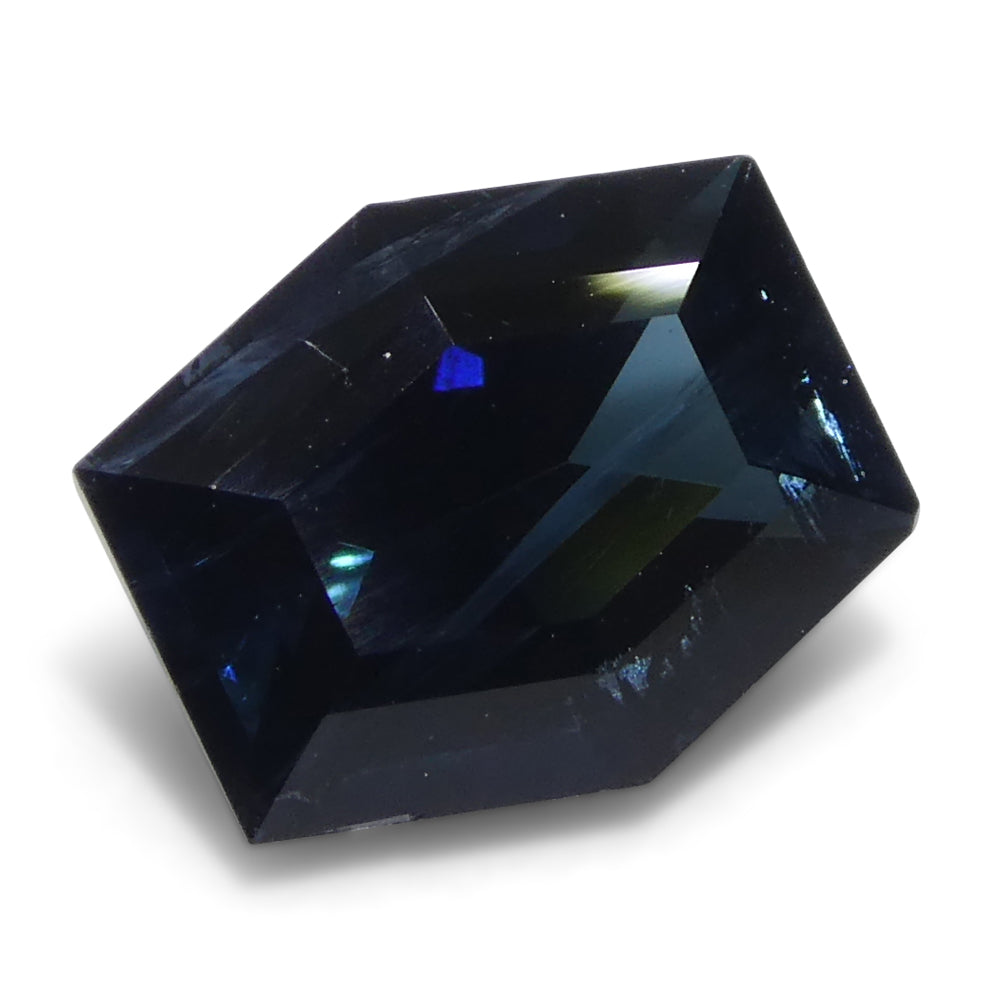 1.22ct Hexagon/Coffin Cut Blue Tourmaline from Brazil Unheated