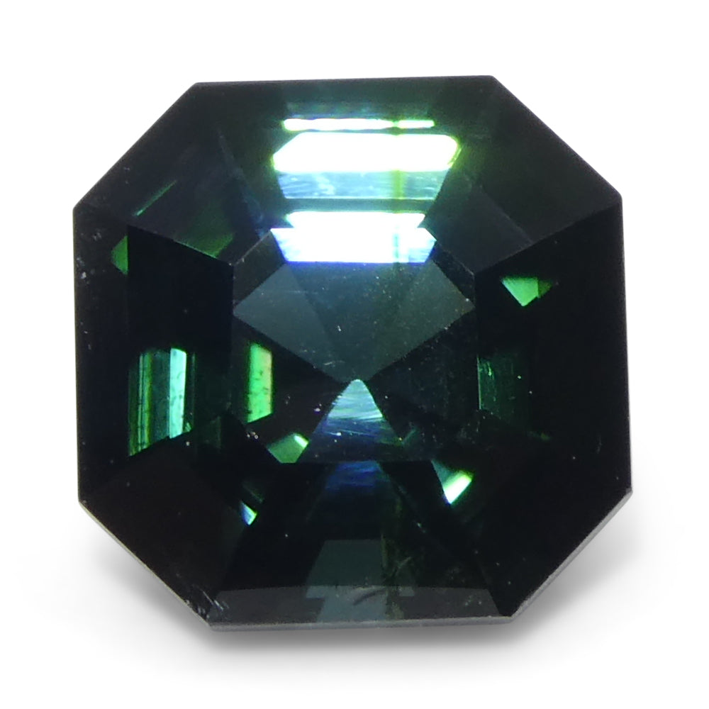 1.71ct Asscher Cut/Square Blue-Green Tourmaline from Brazil Unheated