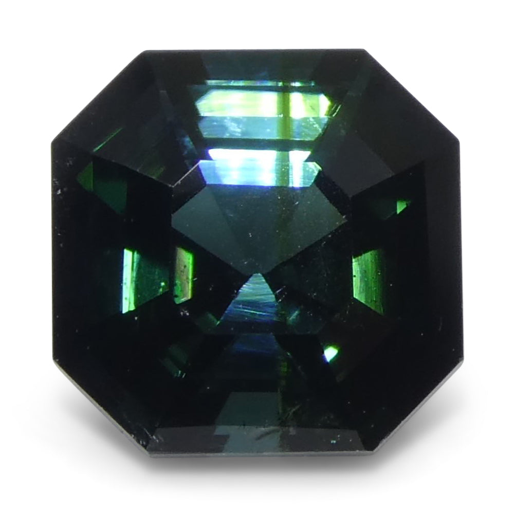 1.71ct Asscher Cut/Square Blue-Green Tourmaline from Brazil Unheated