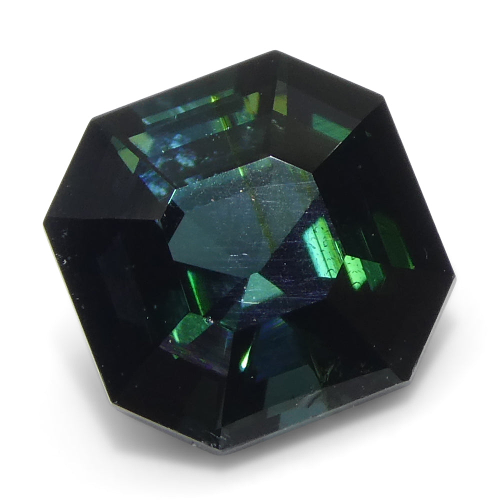 1.71ct Asscher Cut/Square Blue-Green Tourmaline from Brazil Unheated