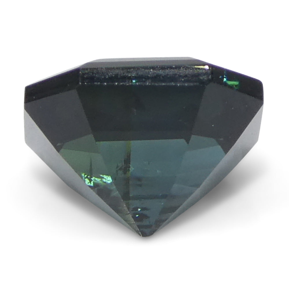 1.71ct Asscher Cut/Square Blue-Green Tourmaline from Brazil Unheated