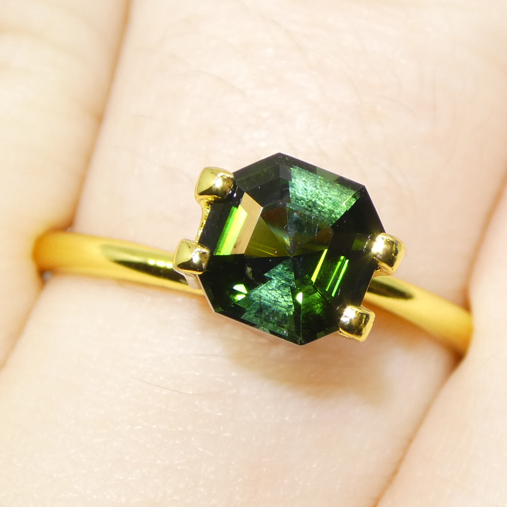 1.36ct Asscher Cut/Square Green Tourmaline - Skyjems Wholesale Gemstones