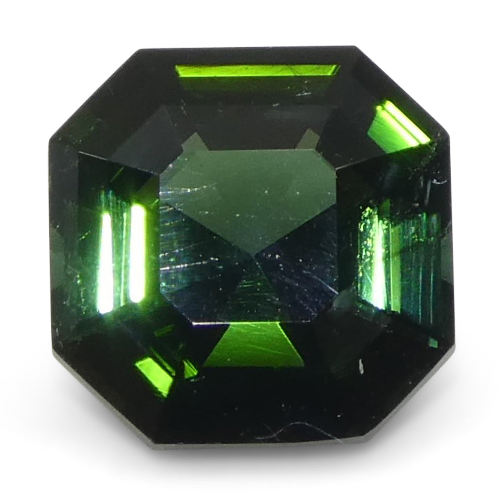 1.36ct Asscher Cut/Square Green Tourmaline from Brazil Unheated