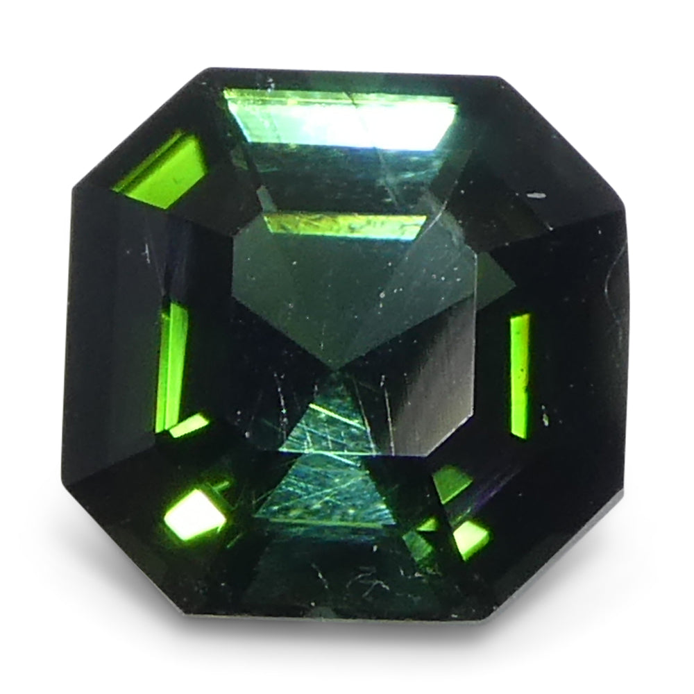 1.36ct Asscher Cut/Square Green Tourmaline from Brazil Unheated