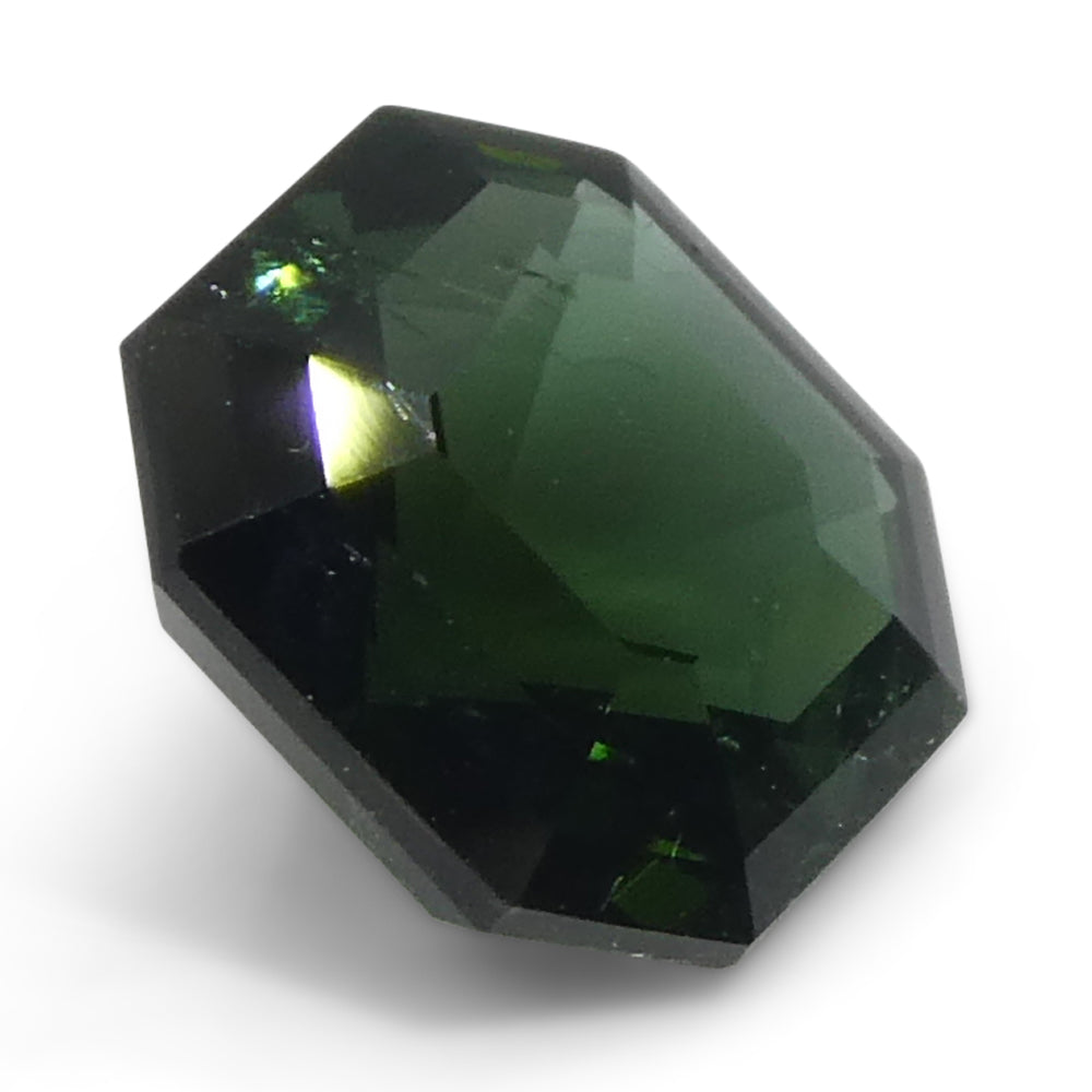 1.36ct Asscher Cut/Square Green Tourmaline from Brazil Unheated