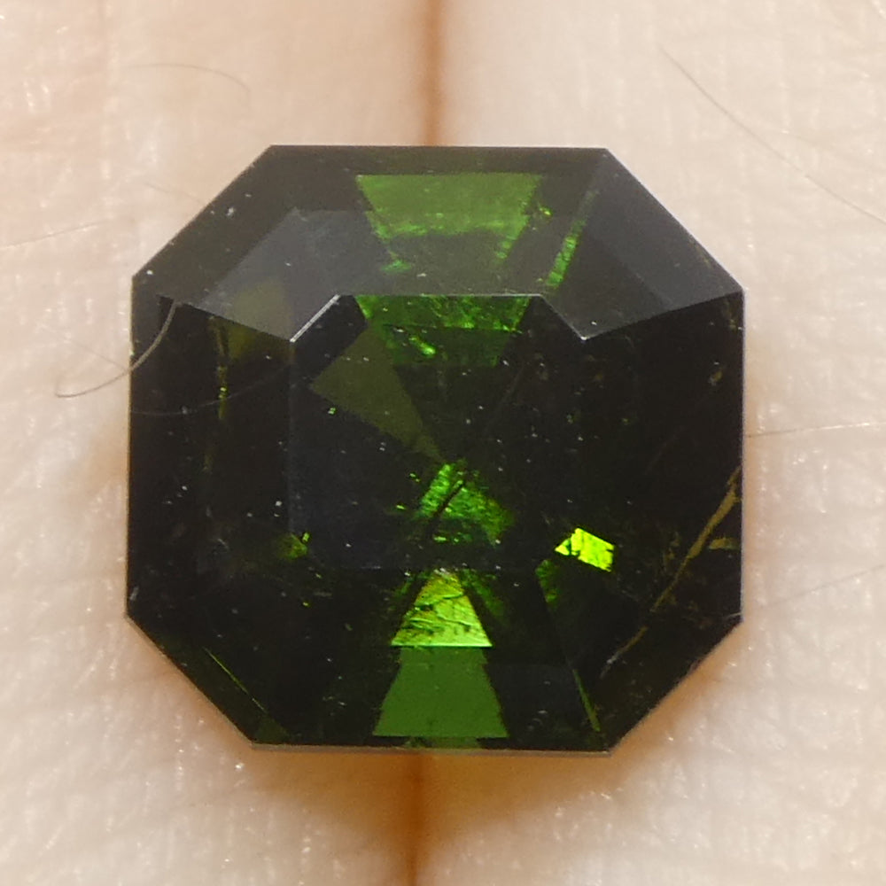 1.71ct Asscher Cut/Square Green Tourmaline from Brazil Unheated