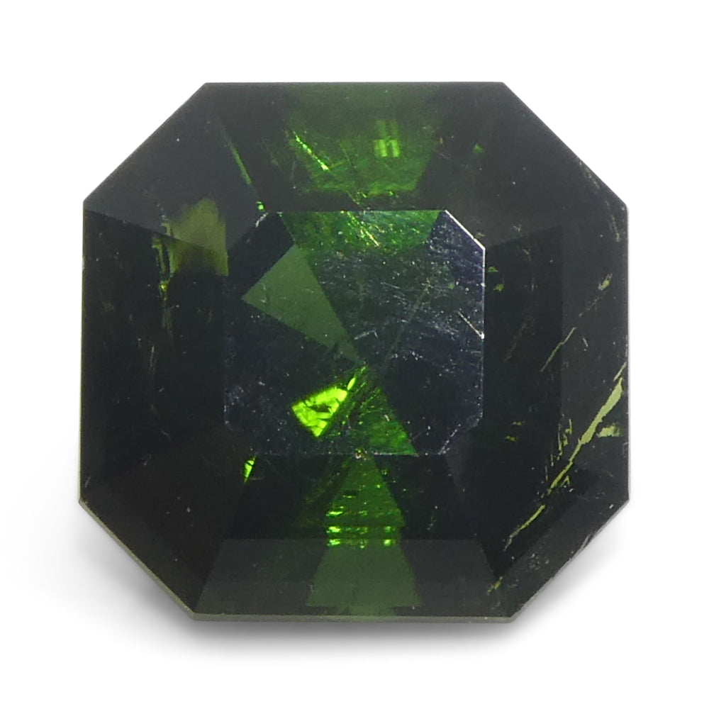 1.71ct Asscher Cut/Square Green Tourmaline from Brazil Unheated