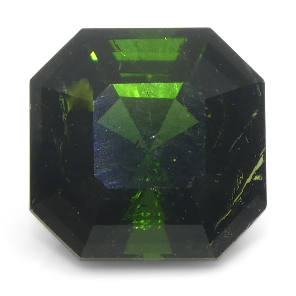 1.71ct Asscher Cut/Square Green Tourmaline from Brazil Unheated