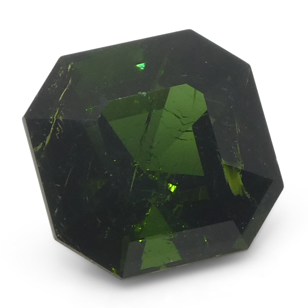 1.71ct Asscher Cut/Square Green Tourmaline from Brazil Unheated