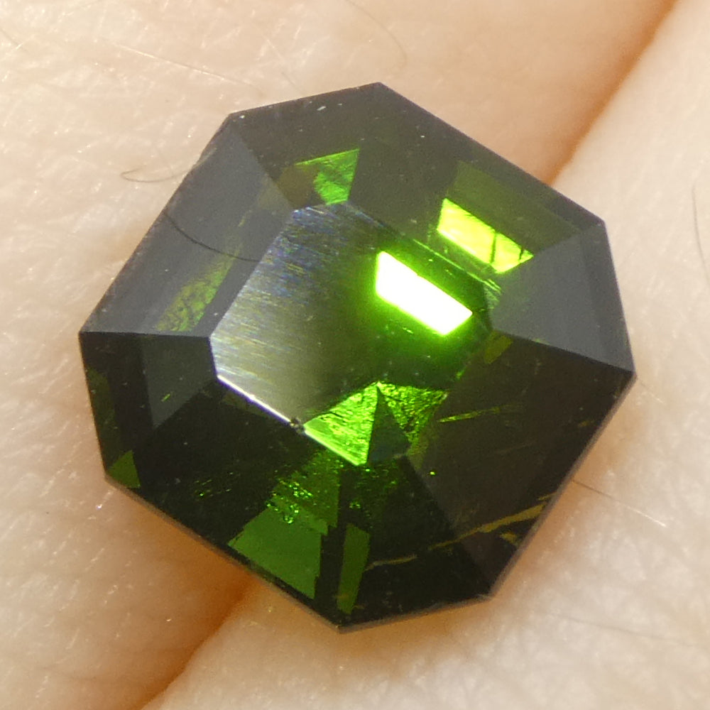 1.71ct Asscher Cut/Square Green Tourmaline from Brazil Unheated