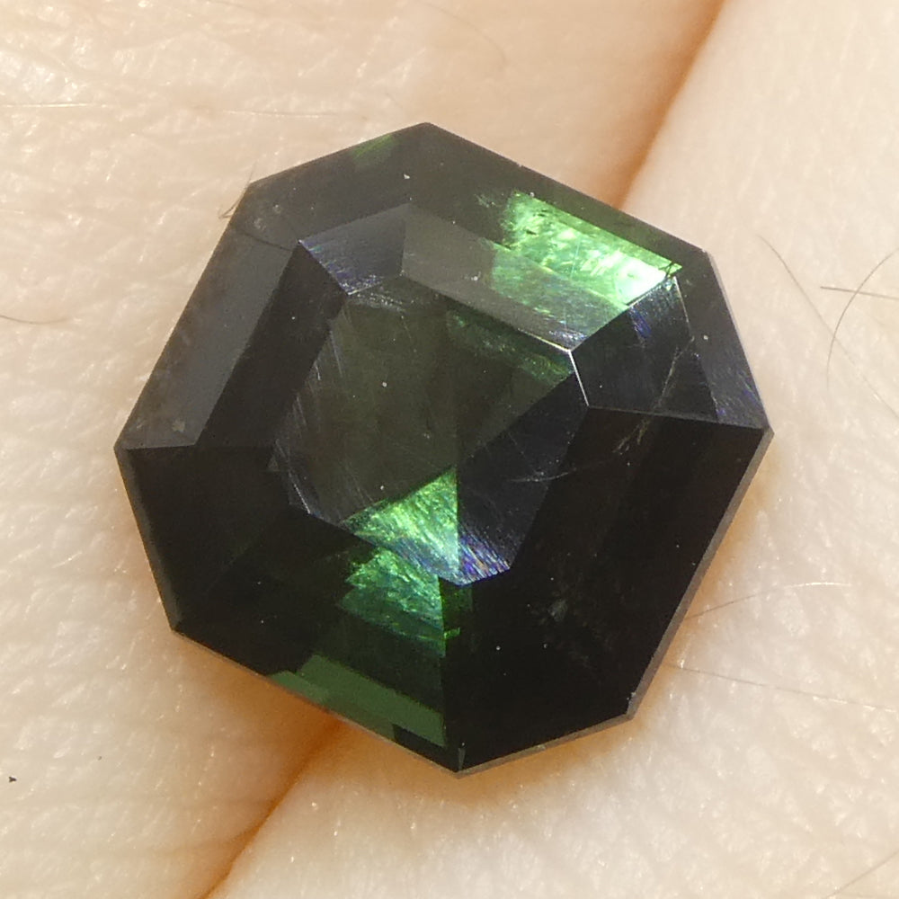 2.27ct Asscher Cut/Square Green Tourmaline from Brazil Unheated