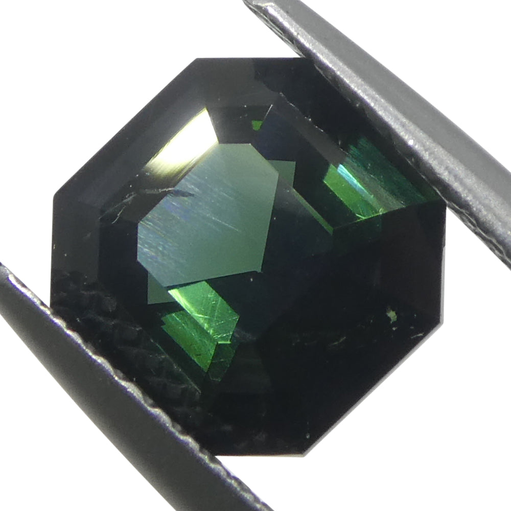 2.27ct Asscher Cut/Square Green Tourmaline from Brazil Unheated