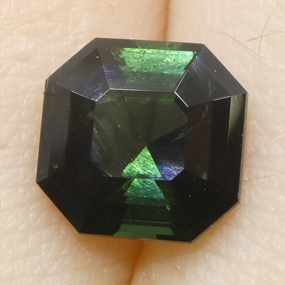 2.27ct Asscher Cut/Square Green Tourmaline from Brazil Unheated