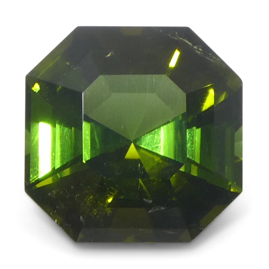 Tourmaline 2.16 cts 7.98 x 7.93 x 5.39 mm Asscher Cut/Square Yellow-Green  $1300