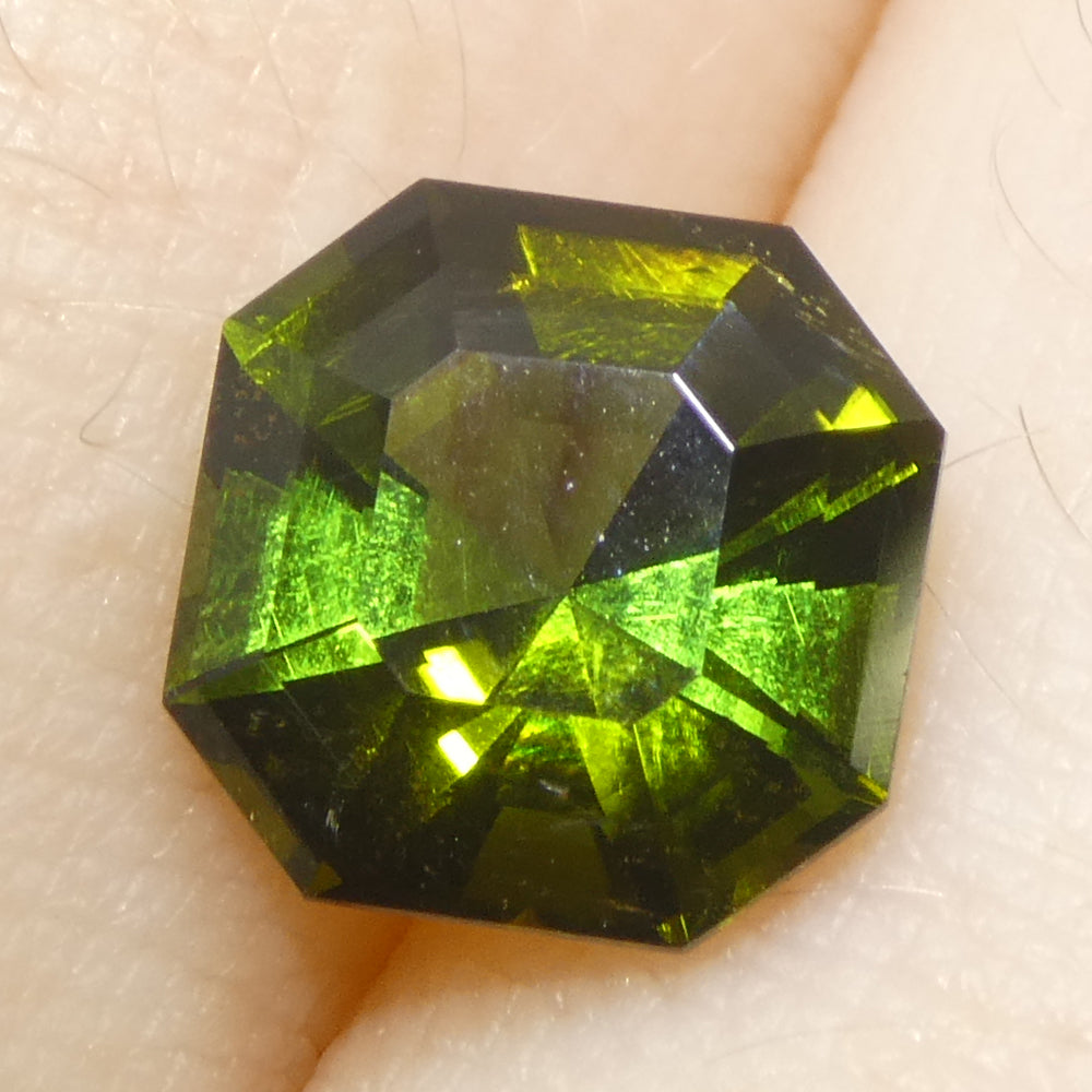2.16ct Asscher Cut/Square Yellow-Green Tourmaline - Skyjems Wholesale Gemstones