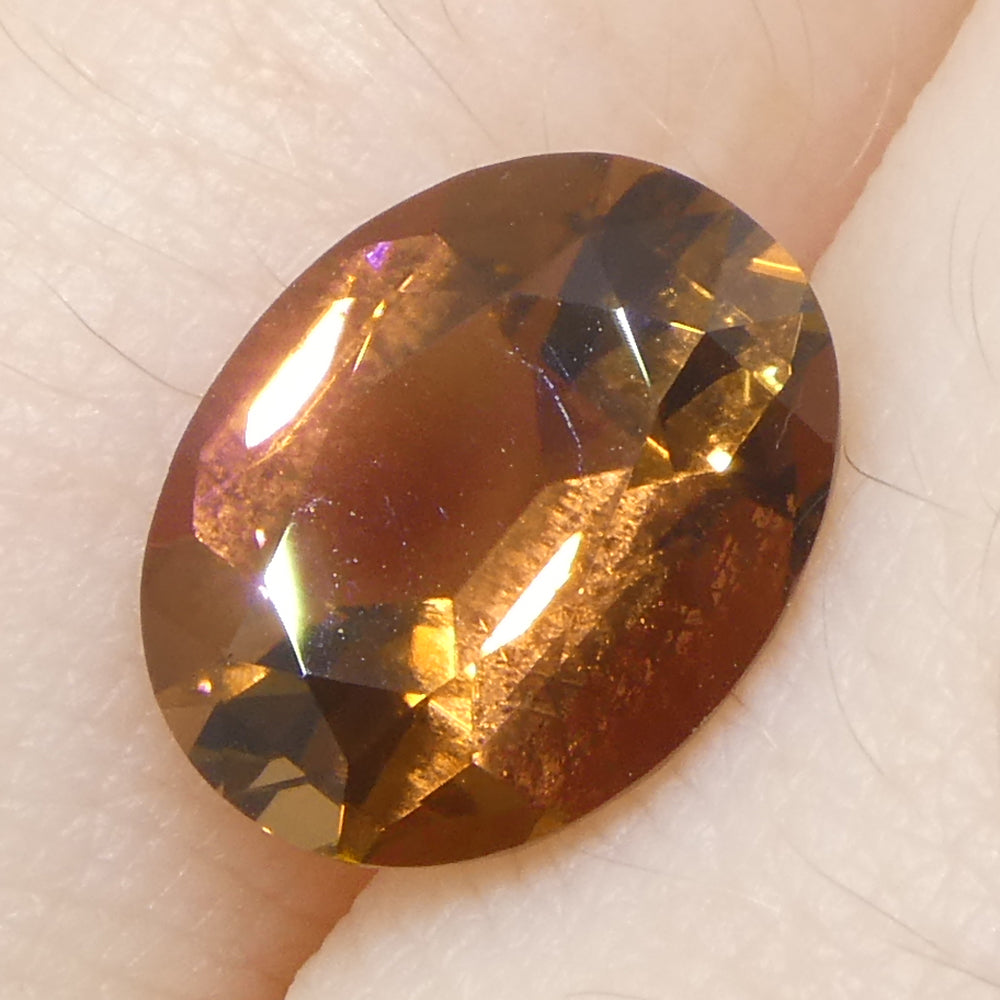 2.24ct Oval Orange Tourmaline from Brazil Unheated