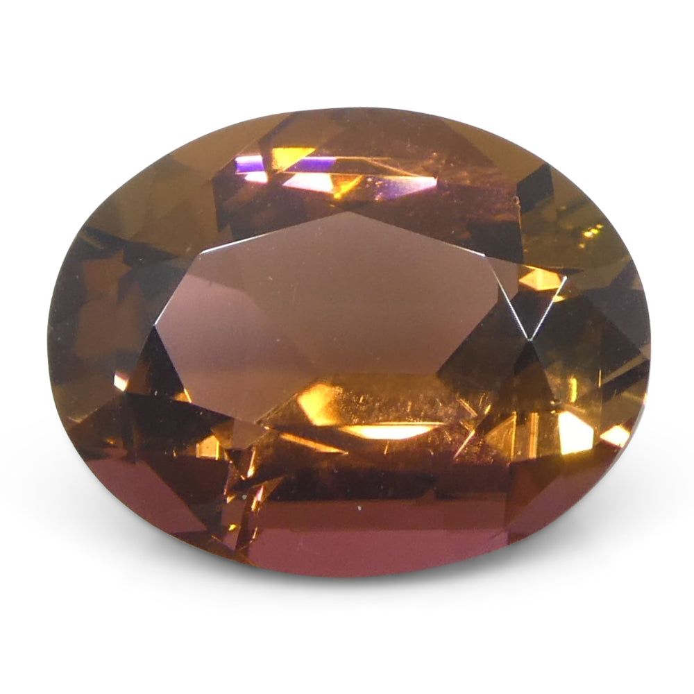 2.24ct Oval Orange Tourmaline from Brazil Unheated