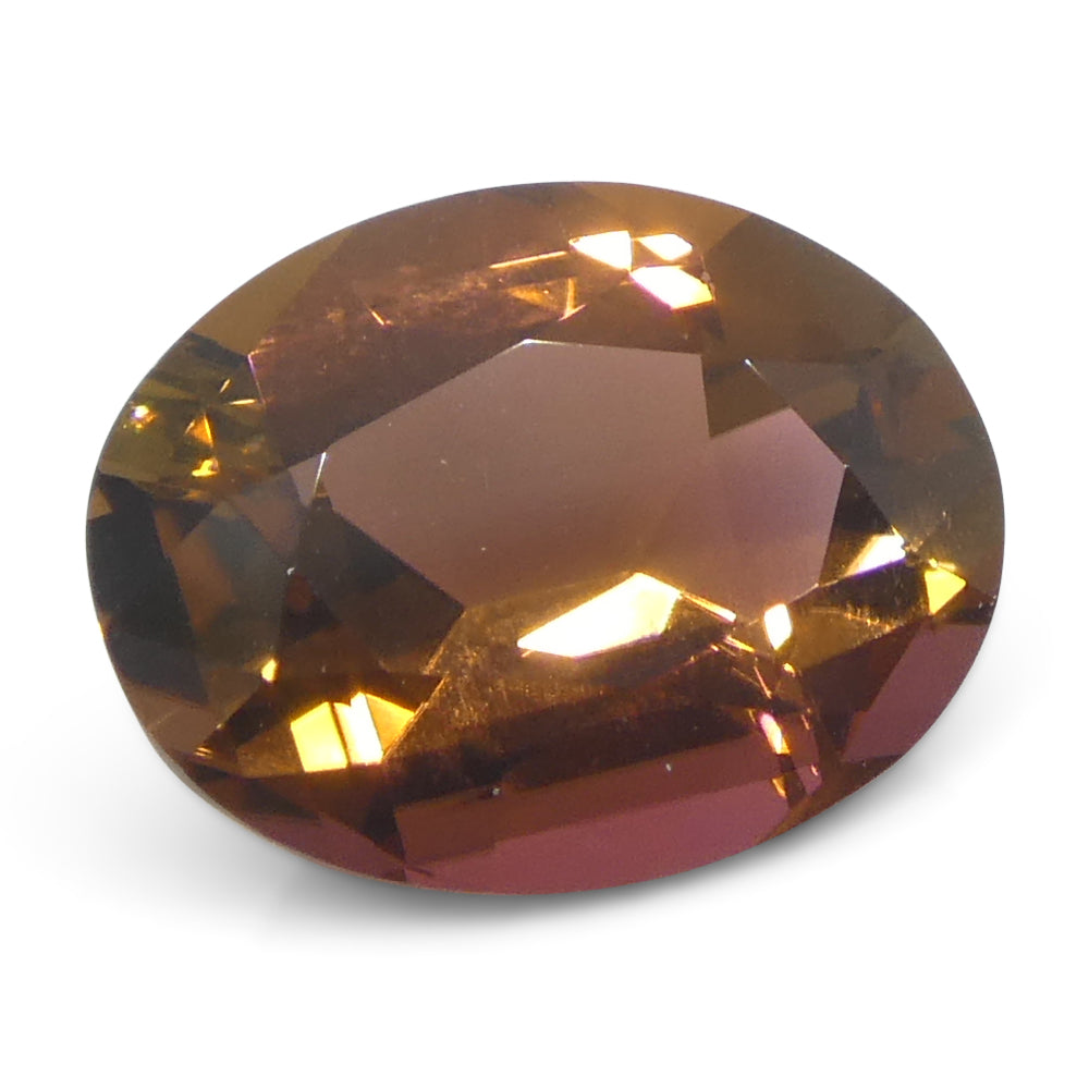 2.24ct Oval Orange Tourmaline from Brazil Unheated