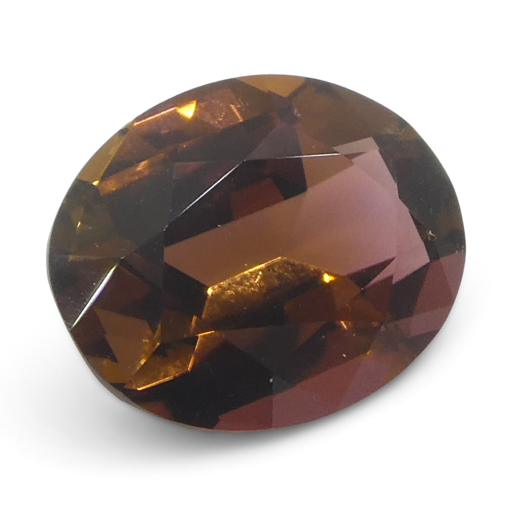 2.24ct Oval Orange Tourmaline from Brazil Unheated