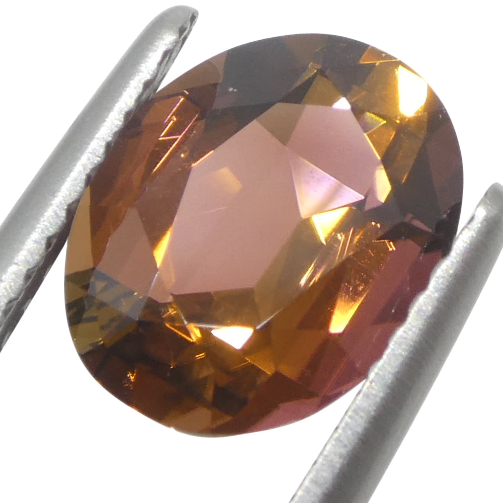 2.24ct Oval Orange Tourmaline from Brazil Unheated