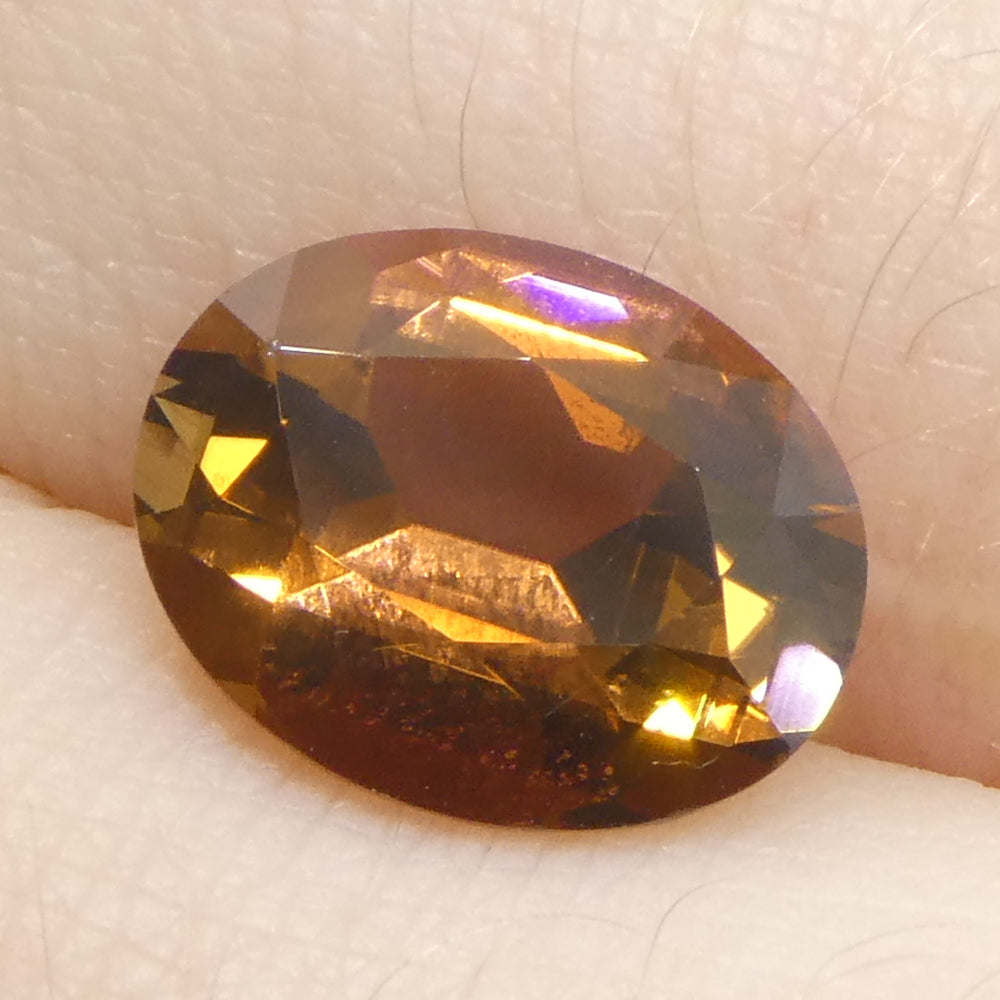 2.24ct Oval Orange Tourmaline from Brazil Unheated