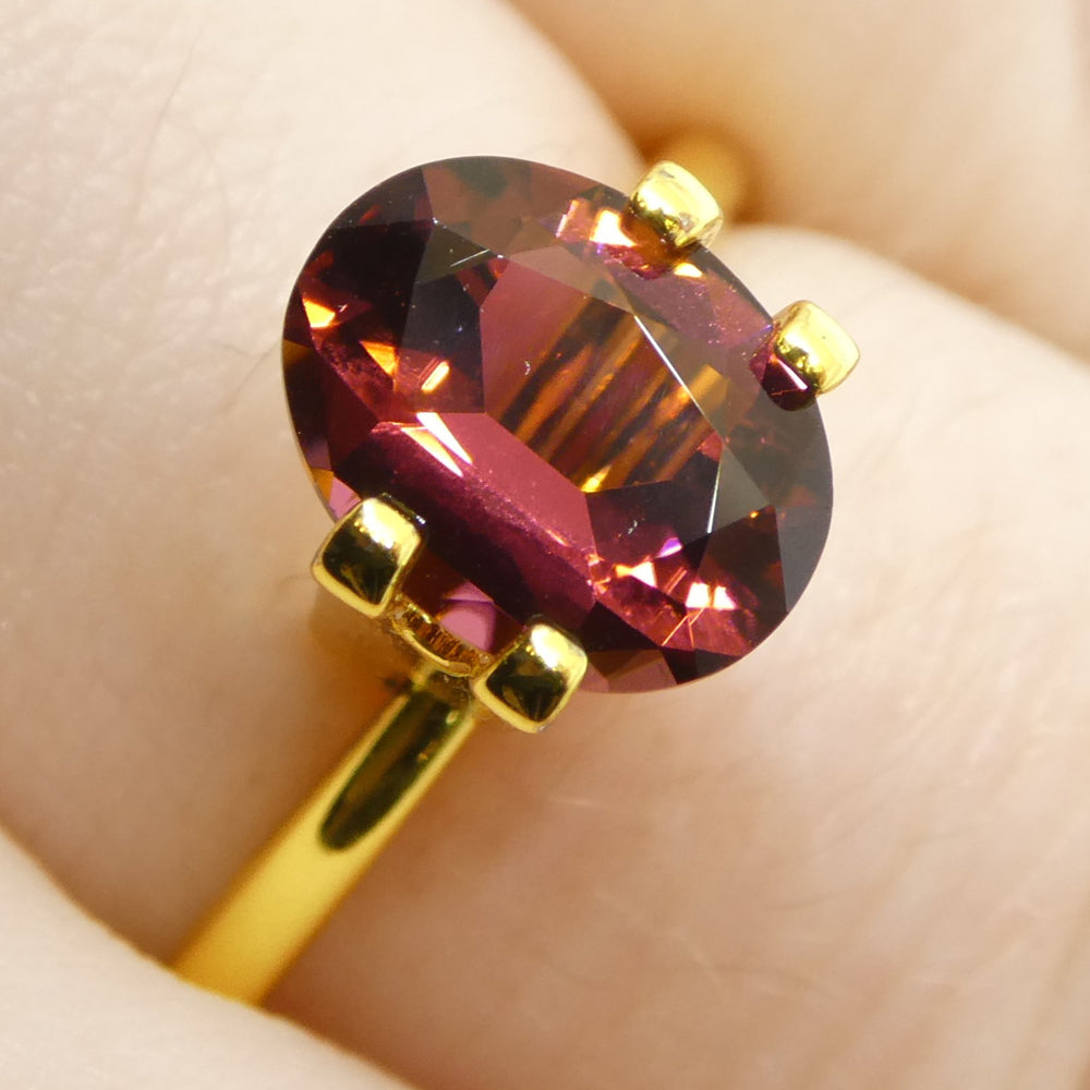 1.46ct Oval Pink Tourmaline from Brazil, Step Cut gemstone by SkyJems, premium Canadian colored gem specialists since 1967