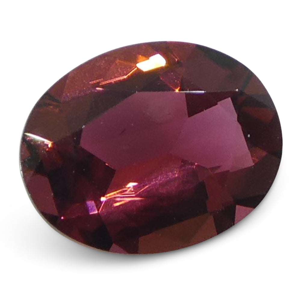 1.46ct Oval Pink Tourmaline from Brazil, Step Cut gemstone by SkyJems, premium Canadian colored gem specialists