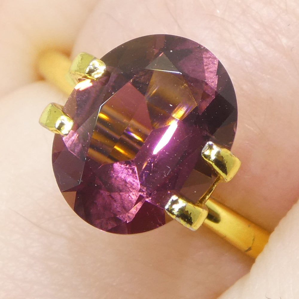 2.2ct Oval Pink Tourmaline from Brazil, precision-cut single stone by SkyJems Canadian gemstone experts since 1967