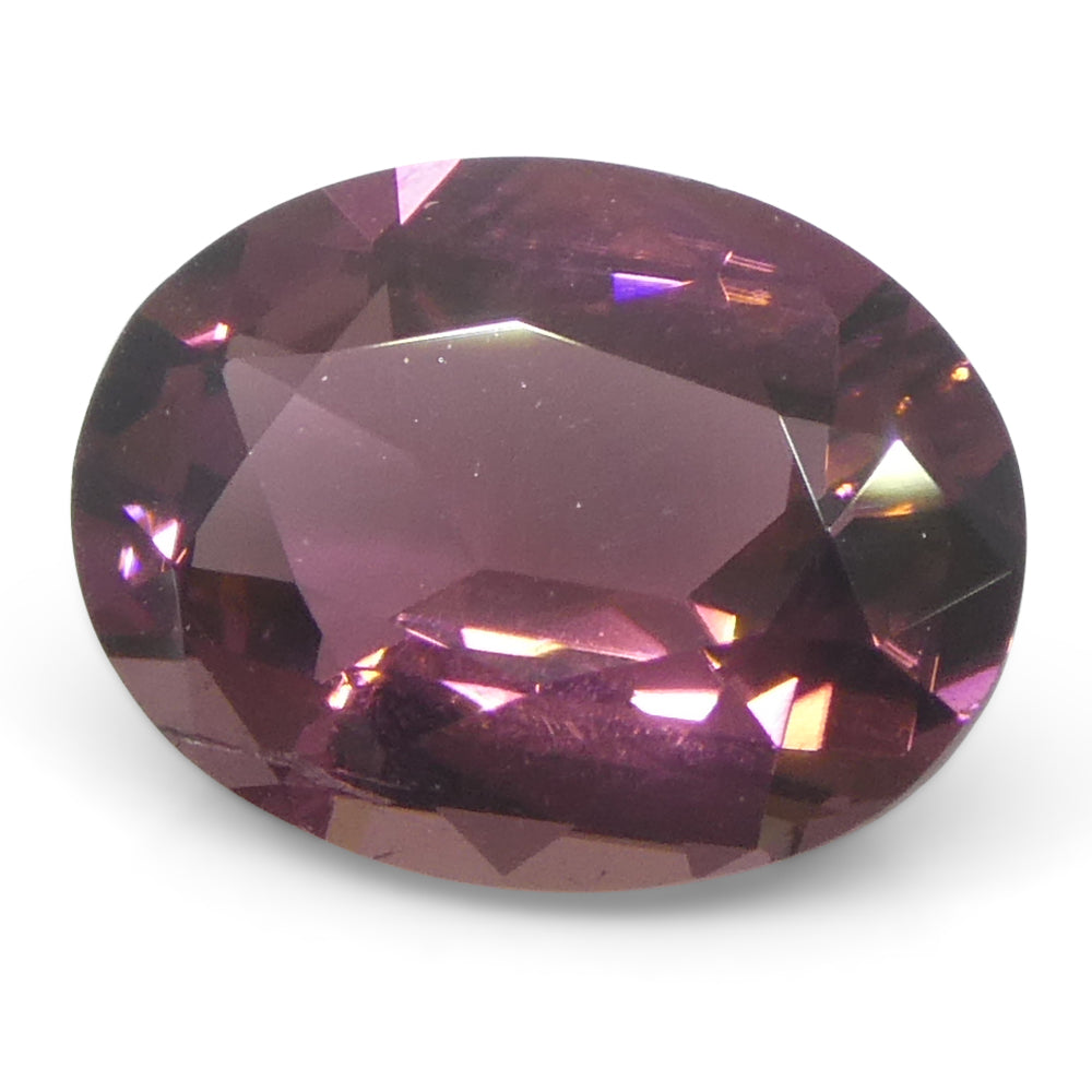 1.33ct Oval Pink Tourmaline from Brazil, precision-cut gemstone by SkyJems, showcasing vibrant pink hues and elegant oval sil