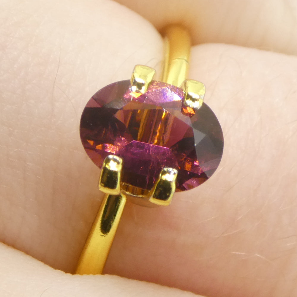 1.06ct Brazilian Oval Pink Tourmaline from SkyJems, premium pink gemstone with vibrant color and elegant step cut design