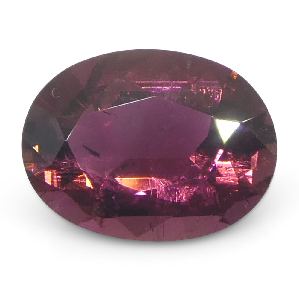 1.06ct Oval Pink Tourmaline from Brazil, precision-cut gemstone by SkyJems, showcasing vibrant pink hues and elegant oval sha