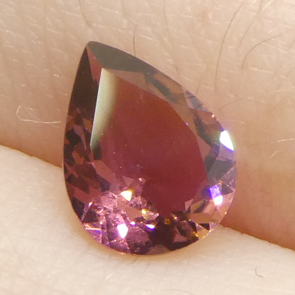 0.91ct Brazilian Pear Pink Tourmaline, brilliant-cut single stone from SkyJems' premium colored gemstone collection