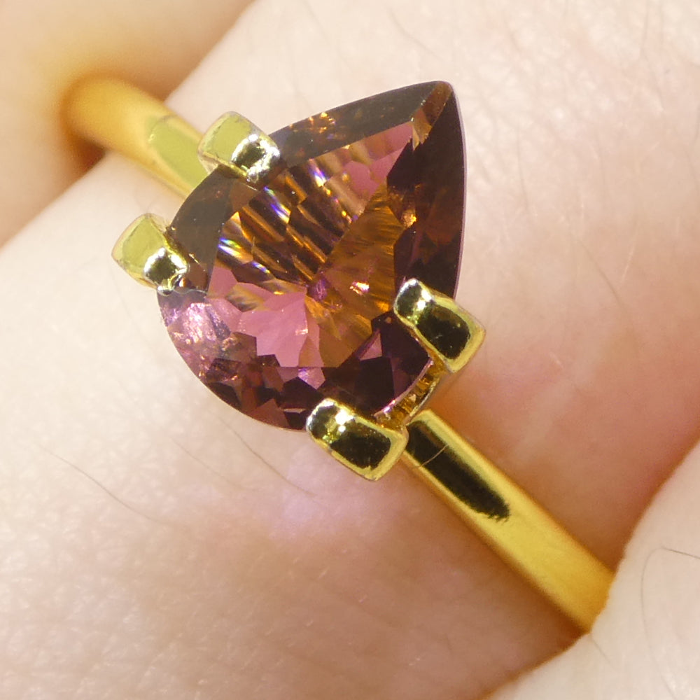 0.91ct Brazilian Pear Pink Tourmaline, brilliant-cut single stone from SkyJems' premium colored gemstone collection