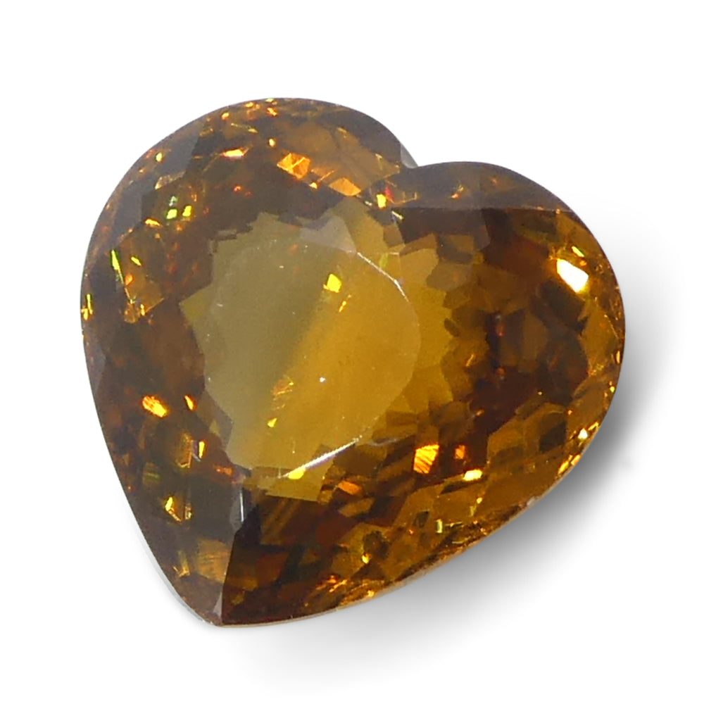 Zircon 6.6 cts 10.97 x 10.43 x 5.56 mm Heart Orange  $1980