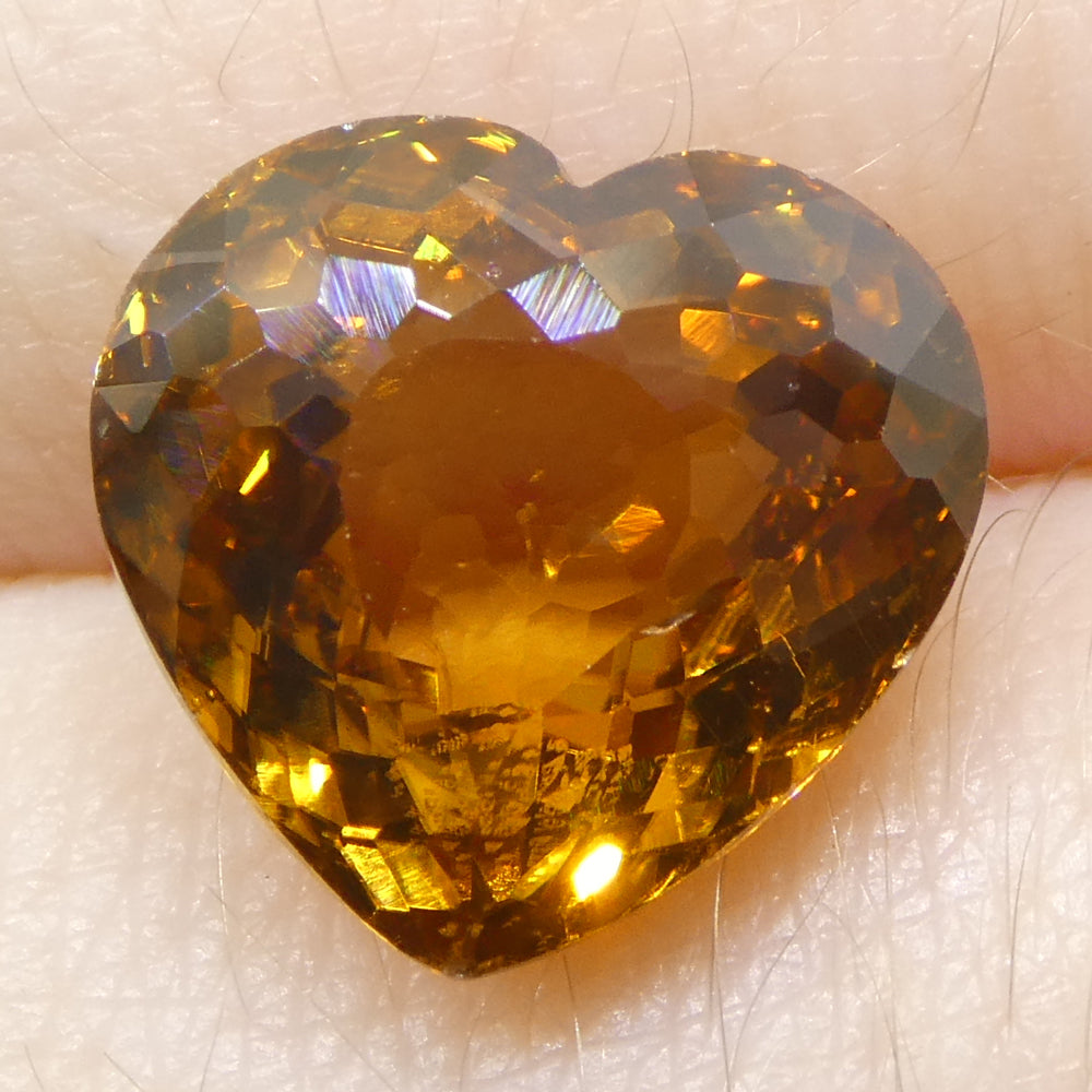 6.6ct Heart Orange Zircon from Sri Lanka