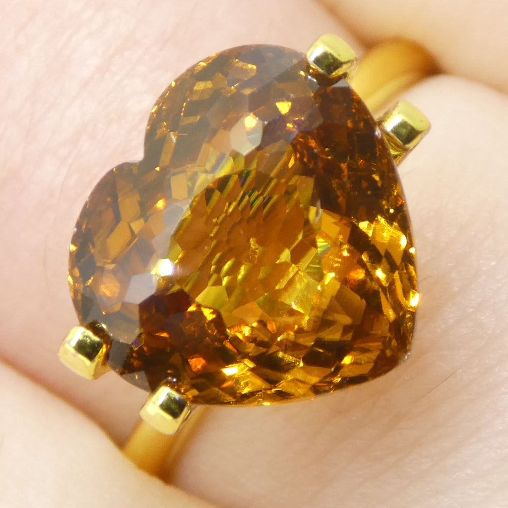 6.6ct Heart Orange Zircon from Sri Lanka