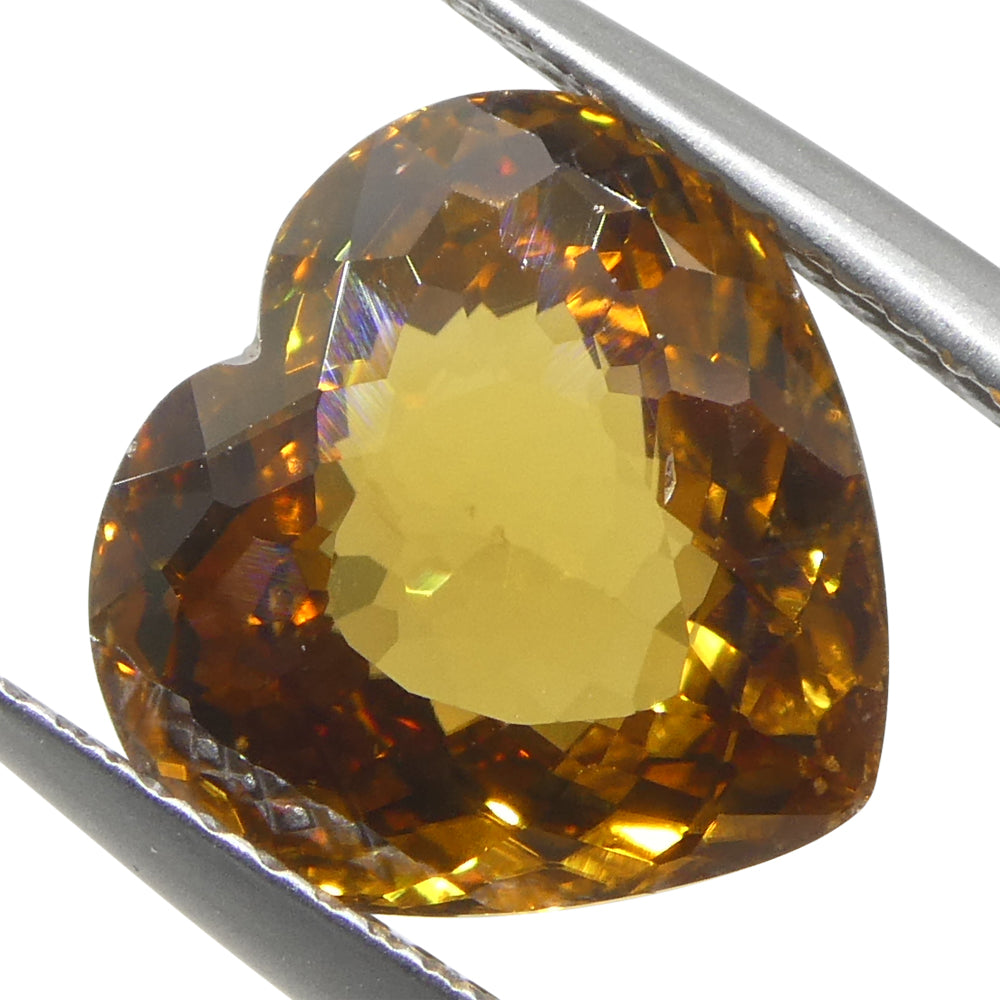 6.6ct Heart Orange Zircon from Sri Lanka