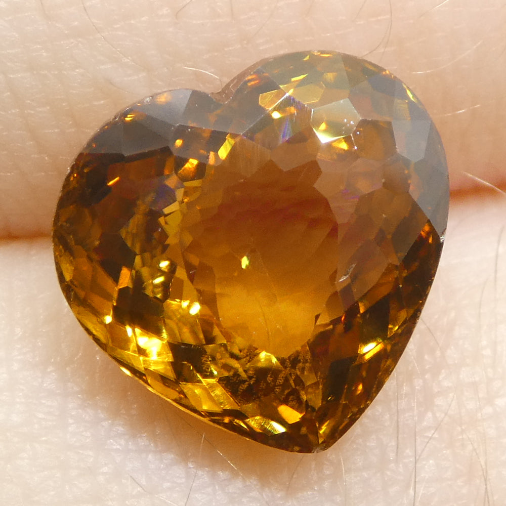 6.6ct Heart Orange Zircon from Sri Lanka