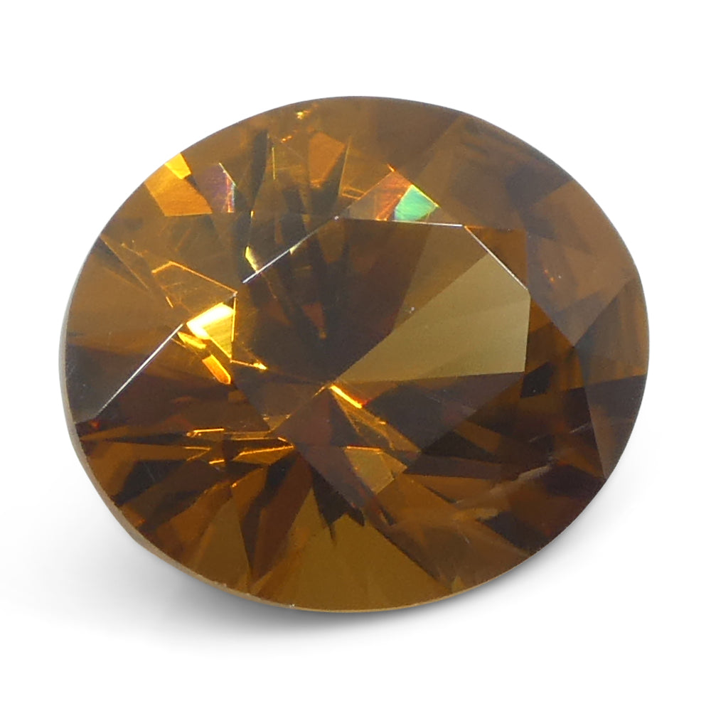 3.43ct Natural Earth Mined Oval Master Brilliant Cut Orange Zircon from Sri Lanka - Skyjems Wholesale Gemstones