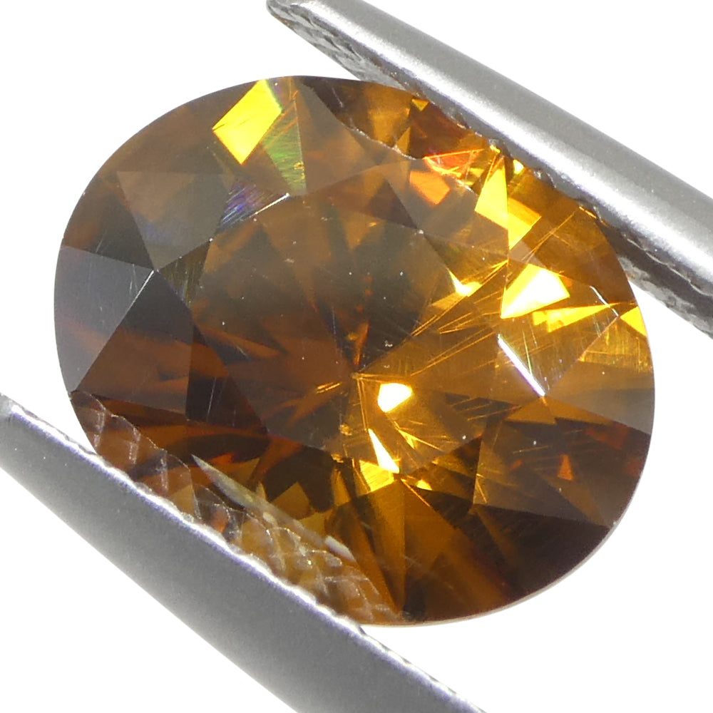 3.43ct Natural Earth Mined Oval Master Brilliant Cut Orange Zircon from Sri Lanka - Skyjems Wholesale Gemstones