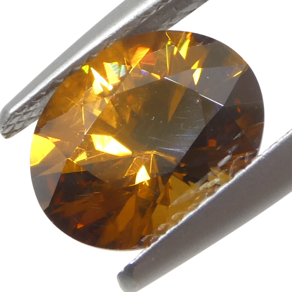 3.43ct Natural Earth Mined Oval Master Brilliant Cut Orange Zircon from Sri Lanka - Skyjems Wholesale Gemstones