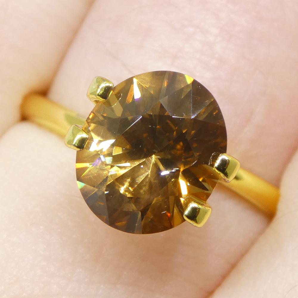 3.11ct Natural Earth Mined Oval Master Brilliant Cut Orange Zircon from Sri Lanka - Skyjems Wholesale Gemstones