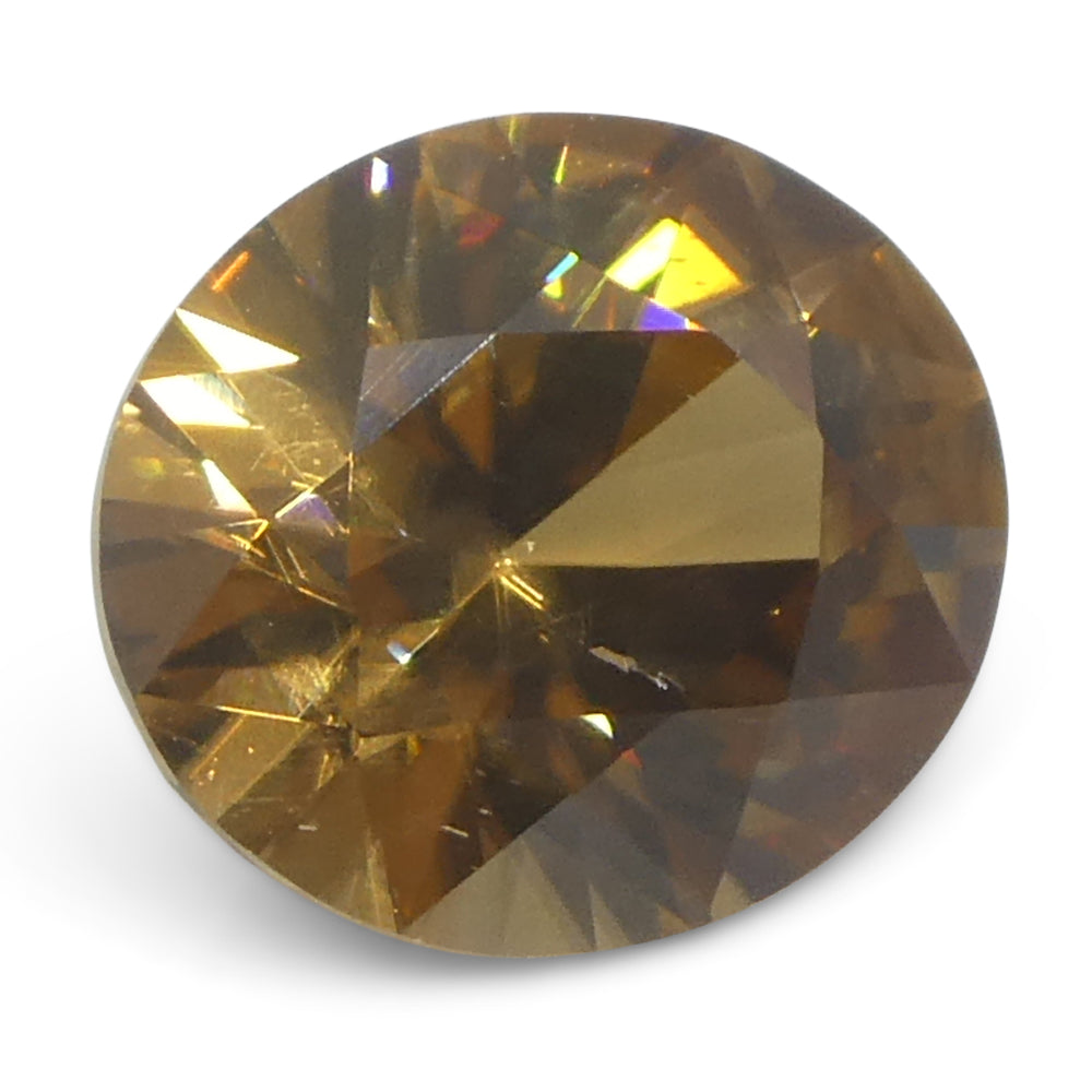 3.11ct Natural Earth Mined Oval Master Brilliant Cut Orange Zircon from Sri Lanka - Skyjems Wholesale Gemstones