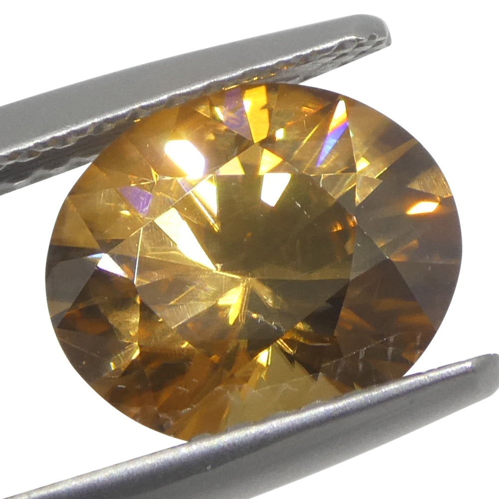 3.11ct Natural Earth Mined Oval Master Brilliant Cut Orange Zircon from Sri Lanka - Skyjems Wholesale Gemstones