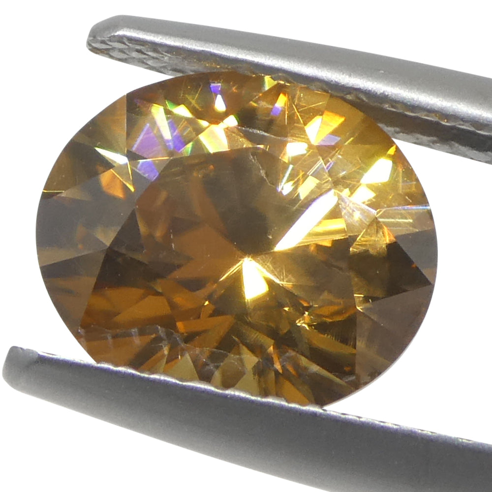 3.11ct Natural Earth Mined Oval Master Brilliant Cut Orange Zircon from Sri Lanka - Skyjems Wholesale Gemstones