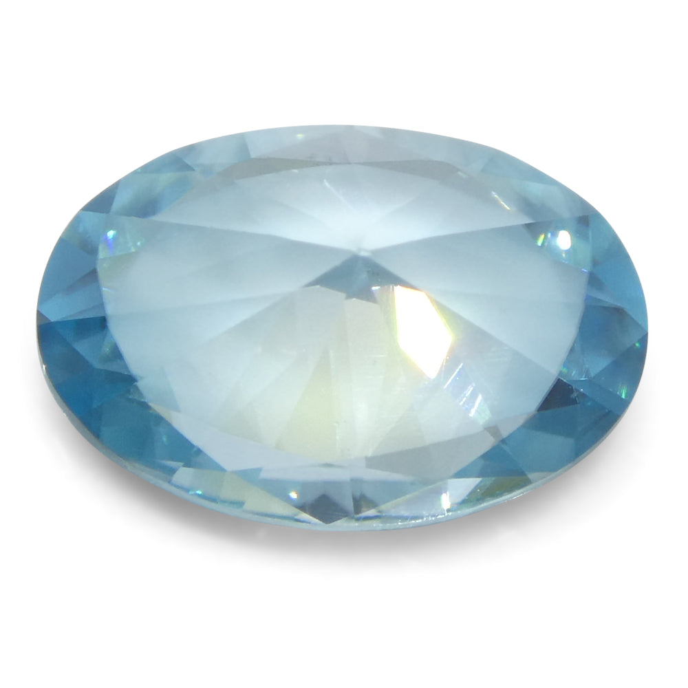 3.28ct Oval Blue Zircon from Cambodia