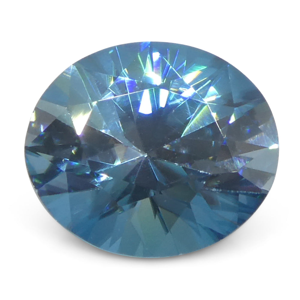 Zircon 2.37 cts 8.36 x 7.21 x 4.80 mm Oval Blue  $1430