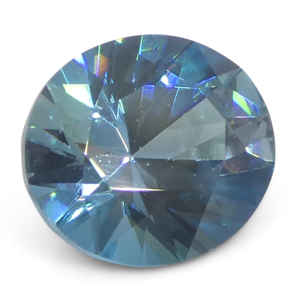 2.37ct Natural Earth Mined Oval Master Brilliant Cut Blue Zircon from Cambodia - Skyjems Wholesale Gemstones