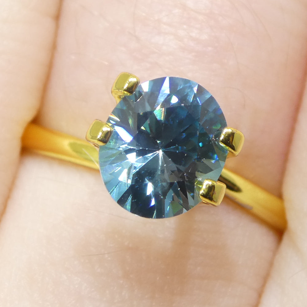 2.01ct Natural Earth Mined Oval Master Brilliant Cut Blue Zircon from Cambodia - Skyjems Wholesale Gemstones