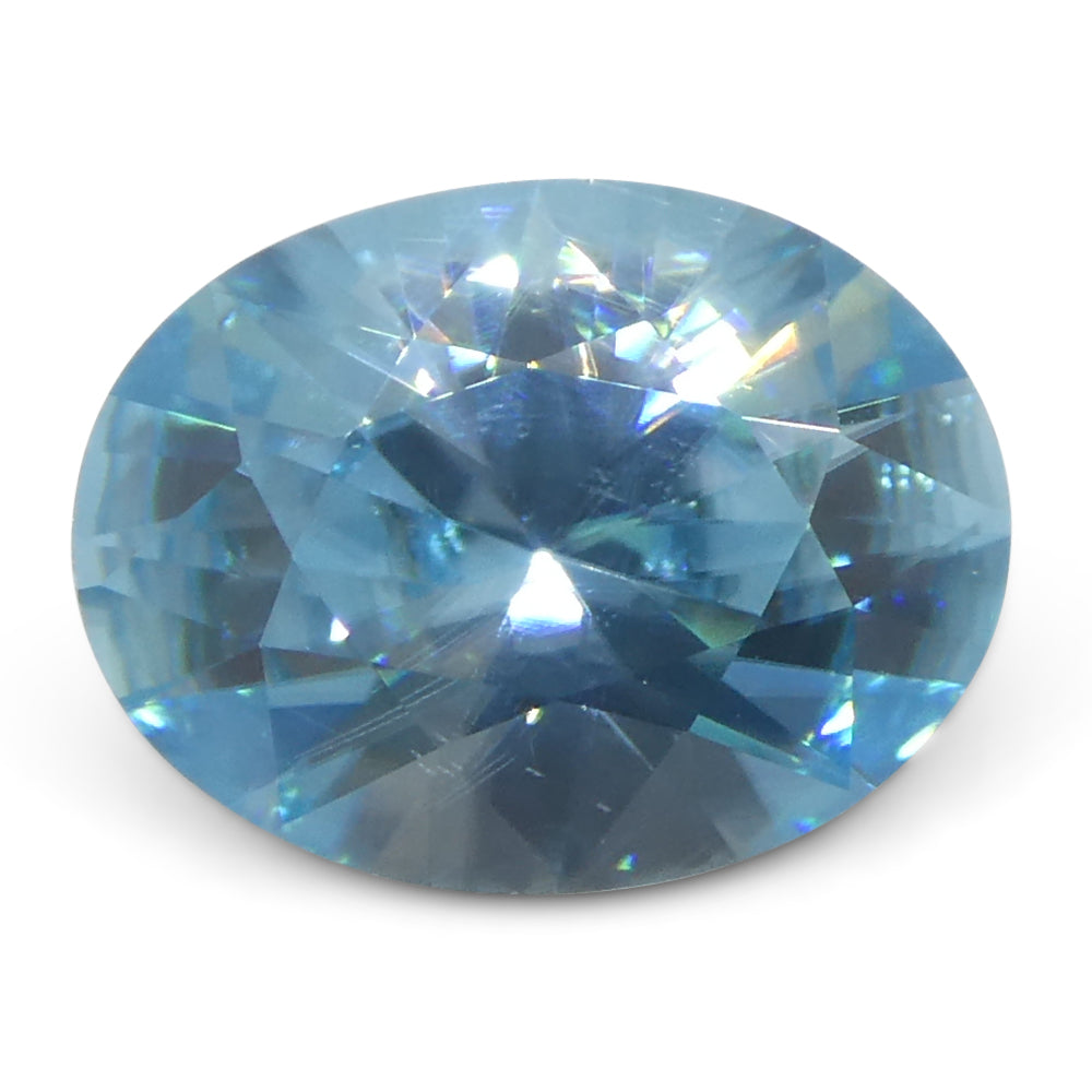 Zircon 3.16 cts 10.00 x 7.60 x 4.92 mm Oval Blue  $1900